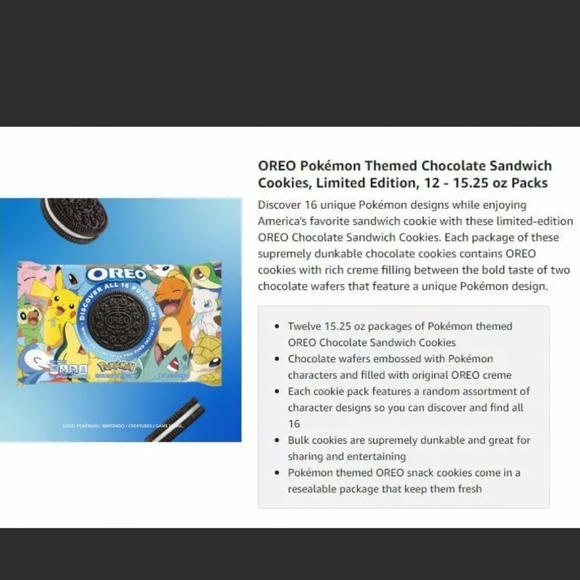 Pokemon Oreo Cookies Sealed Limited Edition Package Collect All 16 Chance Of Mew - Picture 5 of 7